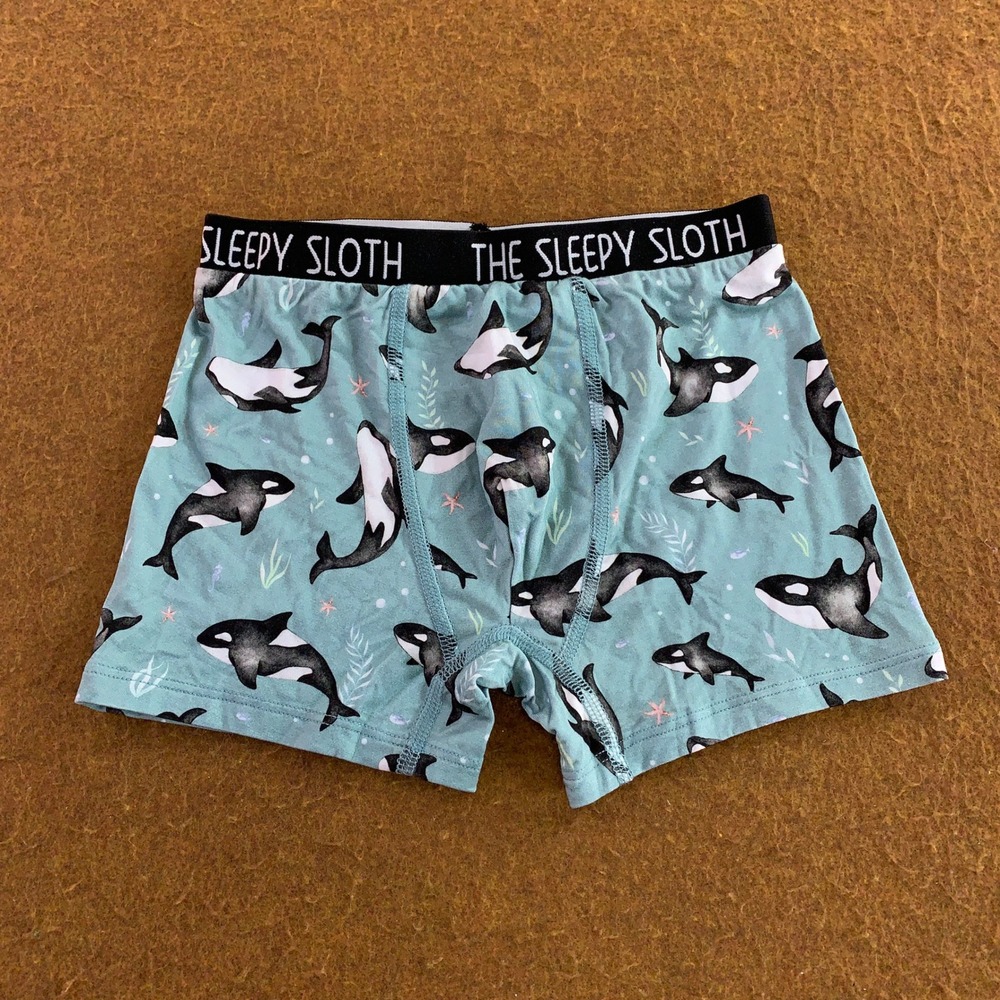 The Sleepy Sloth Boys 6-7Y Black Orca Bamboo Viscose 2 Pack Boxer Briefs NWT - Picture 7 of 8
